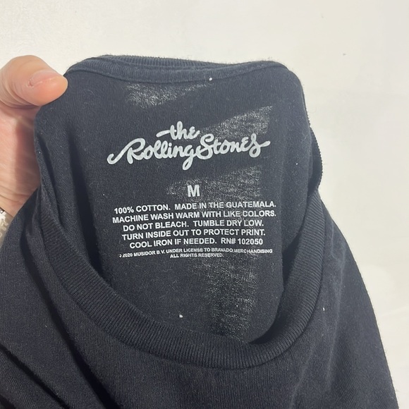 The Rolling Stones Black Graphic Cotton Tee Shirt Size Medium - Picture 5 of 5
